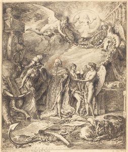 Alegorie na svatbu hraběte z Provence od Gabriel Jacques de Saint Aubin