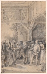 Žádost farmáře o povolení oženit se s dcerou šlechtice od Gabriel Jacques de Saint Aubin