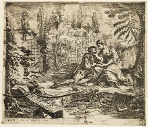 Galantní rozhovor od Gabriel Jacques de Saint Aubin