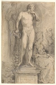Randezvous v Palais Royal od Gabriel Jacques de Saint Aubin