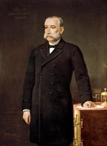 Portrét Manuela ALONSA MARTINEZE (1827-1891), španělského právníka a politika člena Strany liberální unie Madrid, Poslanecký sněm.   Obraz Gabriela Maurety (19. století). od Gabriel Maureta Aracil