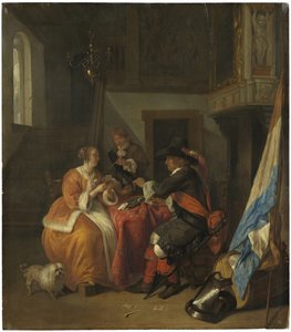 A Game of Cards, c.1655-9 od Gabriel Metsu