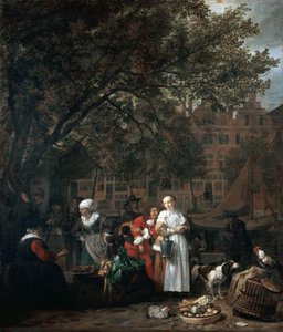 Amsterdamský bylinkový trh od Gabriel Metsu