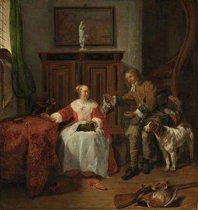 Lovecův současnost Lovecký dárek od Gabriel Metsu
