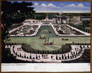 Canal du domaine de Chantilly - rytina od Perelle