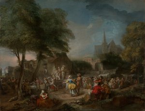 Venkovský tanec, asi 1760-1762 (olej na plátně)