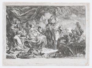 Laban hledá bohy své domácnosti, ca. 1753. od Gabriel de Saint Aubin