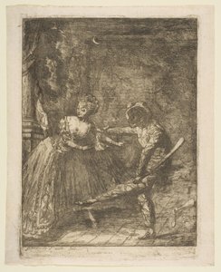 Italské divadlo. od Gabriel de Saint Aubin