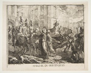 Trh s tučným hovězím, 1750. od Gabriel de Saint Aubin