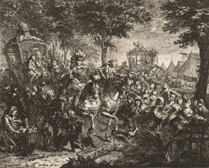 Pohled na Beson Fair, 1750. od Gabriel de Saint Aubin