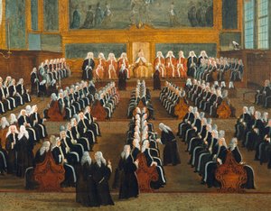 Rada Pregadi, Gabriel Bella (1730-1799), olej na plátně, 96x149 cm od Gabriele Bella