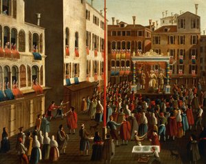 Itálie, Veneto, Benátky, veletrh na Campo San Luca od Gabriele Bella