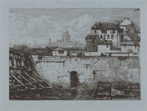 Ruiny Hôtel de Brentonvilliers, na špičce Île Saint-Louis