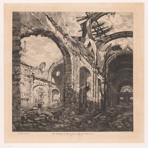 Ruïne van de Salle des Pas Perdus v Paříži na de brand van 1871 Salle des pas perdus z Palais de Justice v Paříži po požáru v roce 1871 (název na předmětu)