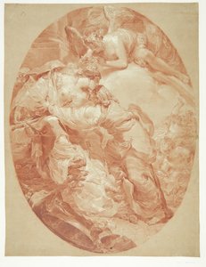 Death of Dido - oválná kompozice od Gaetano Gandolfi