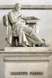 Socha Giuseppe Parini, 1838 od Gaetano Matteo Monti