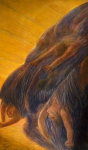 Pád andělů, triptych boční panel od Gaetano Previati
