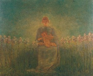 Madona z lilií od Gaetano Previati
