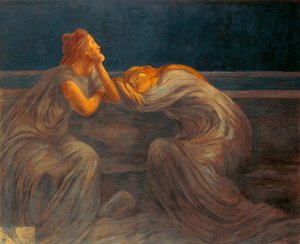 Nokturno, 1908, Gaetano Previati (1852–1920). od Gaetano Previati