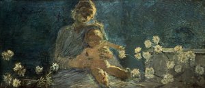 Panna Maria chryzantémová od Gaetano Previati