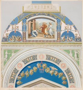 Rám a klenba s Abrahamem a třemi anděly. 1774 od Gaetano Savorelli