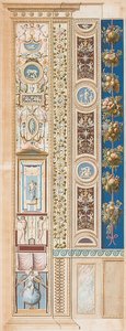 Pilaster Loggia IV (ornament, ve kterém sedí génius slávy)