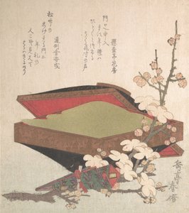 Plum Blossoms and Cake-Box, 1819. od Gakutei