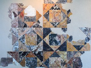 Mramorová dlažba v opus sectile z římské veřejné památky