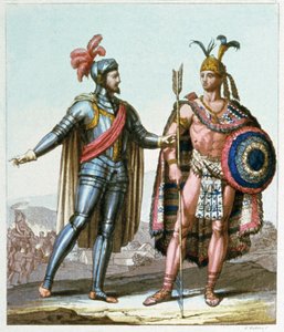 Setkání Hernana Cortése s Montezumou II. v roce 1519
