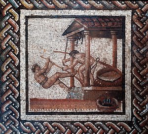 Lis na olej. (mozaika, konec 2., začátek 3. stol.) od Gallo Roman