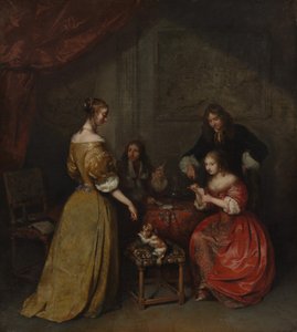 Card Party, ca. 1665. od Gaspar Netscher