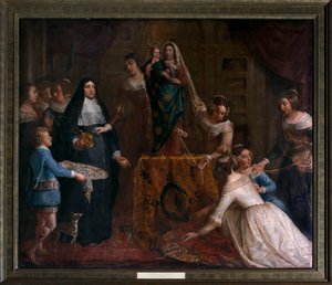 Arcivévodkyně Isabella Španělská, která dává své klenoty do baziliky svatého Martina v Halle od Gaspar De Crayer