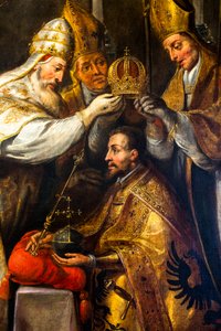 Korunovace císaře Karla V. v Bologni, detail od Gaspar de Crayer