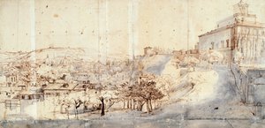 Villa Medici v Římě od Gaspara van Wittela (asi 1652-1736) od Gaspar van Wittel