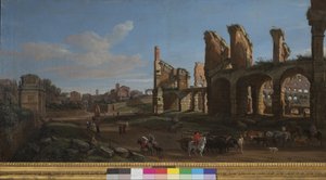 Koloseum a Forum Romanum, 1711 od Gaspar van Wittel