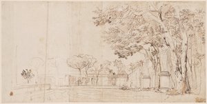 Zahrady vily Medici od Gaspar van Wittel