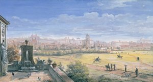 Pohled na Řím, 1665 od Gaspar van Wittel