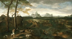 Krajina s pastevcem a kozami, c. 1635.