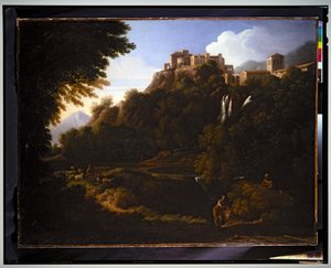 Krajina - Vodopád v římské Kampánii od Gaspard Poussin Dughet