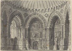 Rotunda v gotickém stylu od Gasparo Galliari