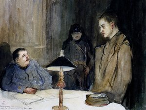 Výslech německého zajatce od Gaston Hippolyte Boucart