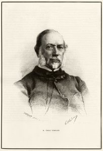 Portrét Emila Templiera (1821-1891), spolupracovníka Louise Hachette (1800-1864), odpovědného za výrobu „Tour du monde“. Rytina G.Vuilliera k ilustraci příběhu „Z Paříže do Tonkinu, přes neznámý Tibet““ od Gabriela Bonvala od Gaston Vuillier