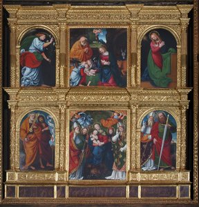 Zvěstování a Narození Páně, 1516 od Gaudenzio Ferrari