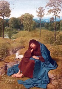 Jan Křtitel na poušti od Geertgen Tot sint Jans