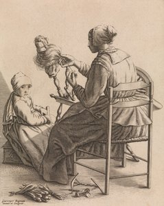 A Woman Spinning, Plate 4 from Five Feminine Occupations, ca. 1640-57. od Geertruydt Roghman