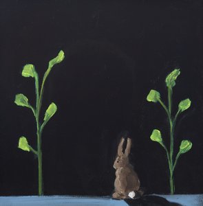 Noční králík, 2019 (olej na plátně)