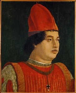 Gianfrancesco Gonzaga, markrabě, mantovský panovník ... (olej na dřevě) od Gentile Bellini