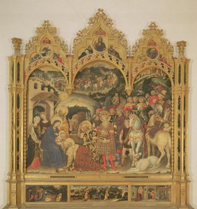 Oltářní obraz Klanění tří králů, 1423 (tempera na panelu) od Gentile da Fabriano