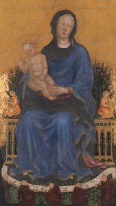 Madonna a dítě s anděly. od Gentile da Fabriano