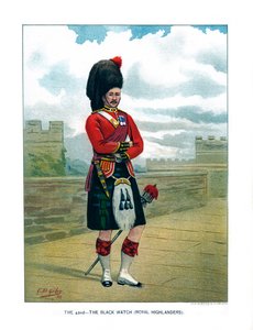 42., The Black Watch Royal Highlanders, c1890.